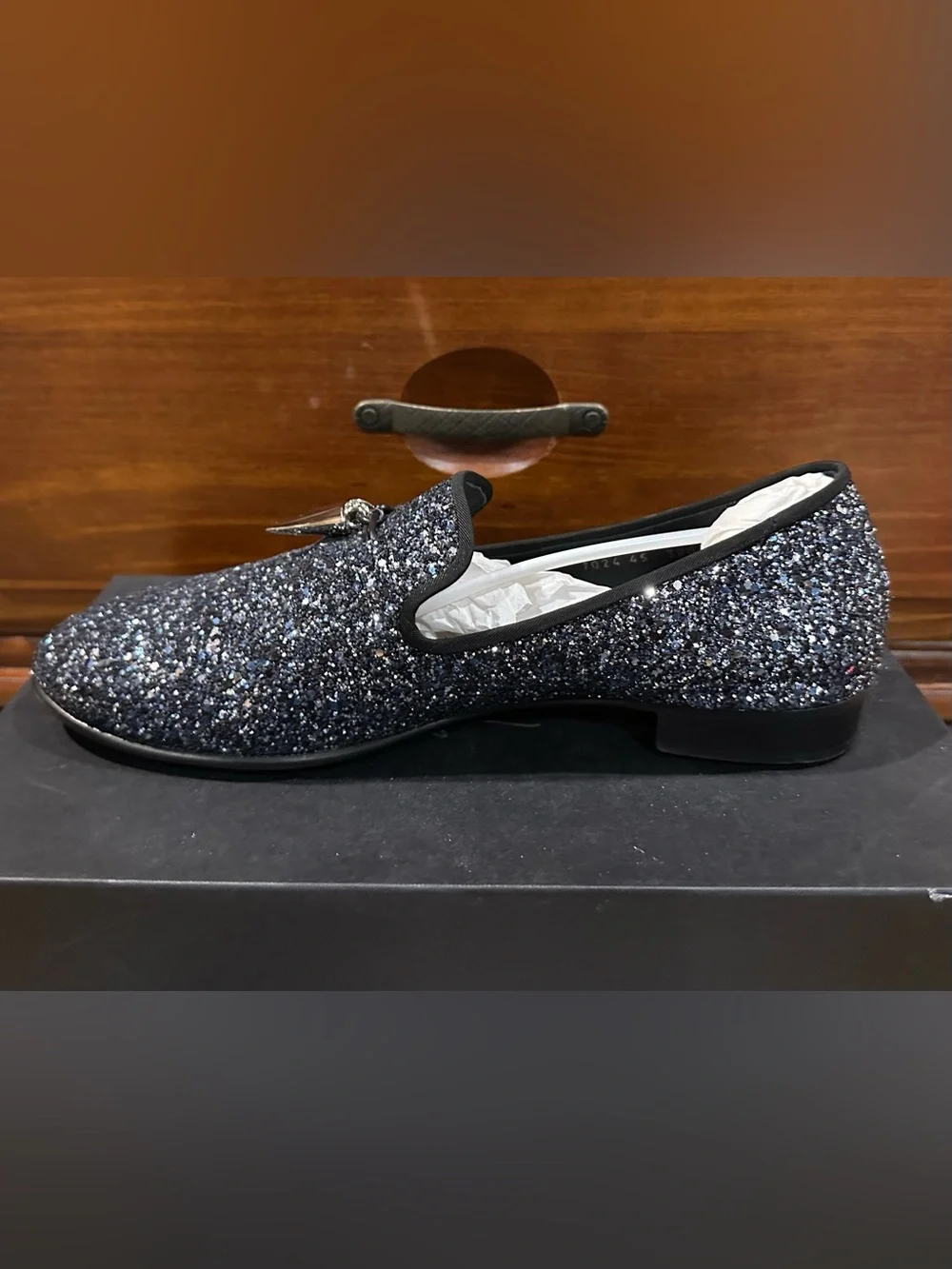 Giuseppe Zanotti Men’s Glitter Tassel Slip-Ons 12M